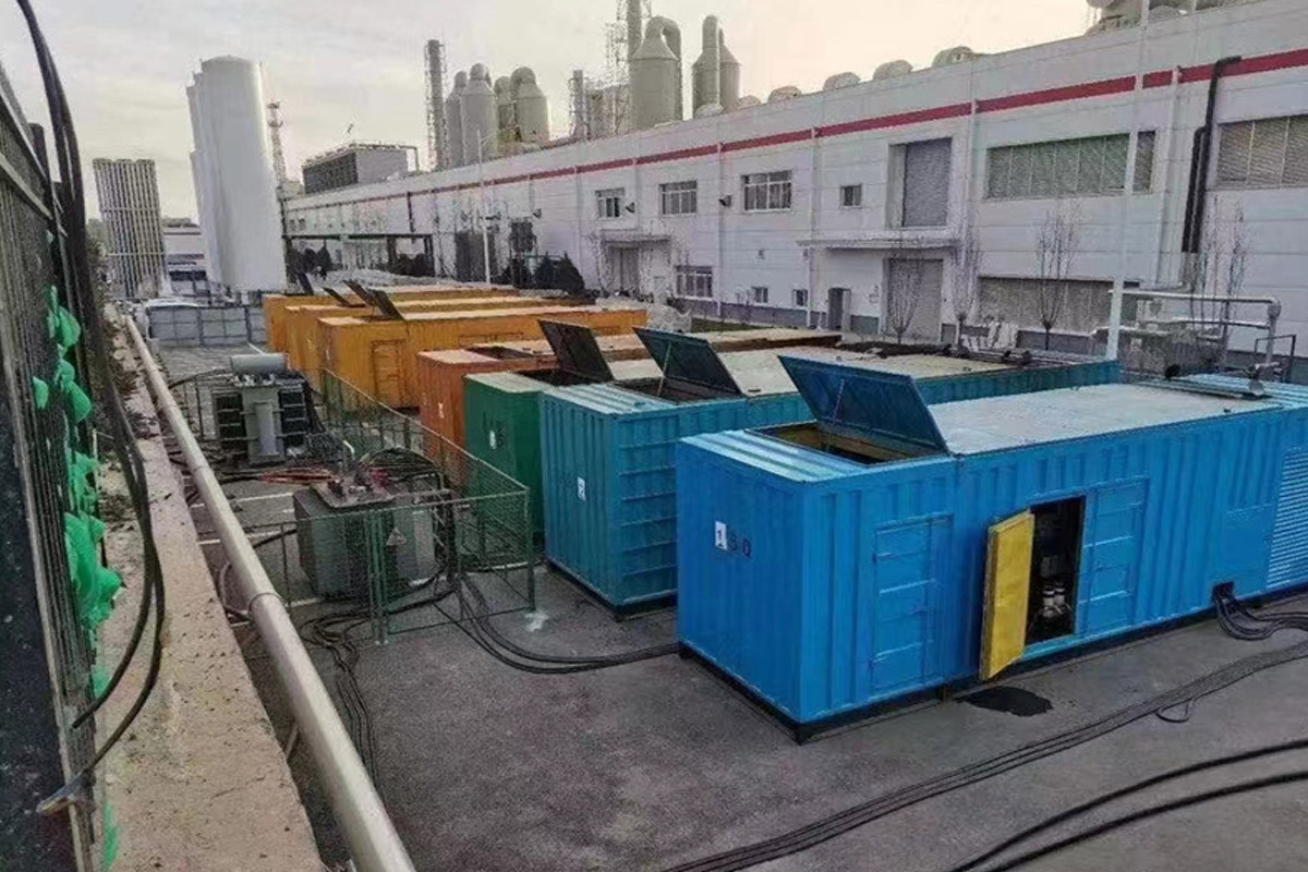 永丰发电机租赁施工现场